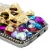 Samsung Galaxy S6 Edge Plus - Luxury Handmade Bling Bling 3D Rhinestone Crystal Protective Hard Clear Phone Cover Case - Skull